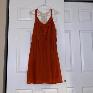 Orange racer back dress